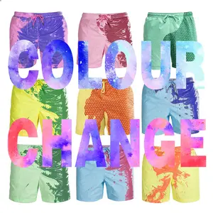 Change Color Beach Shorts Summer Men Swimming Trunks Swimwear Quick Dry Bathing Shorts Beach Pant For Adult