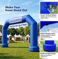 Arche gonflable publicitaire personnalisée Arco Inflable Arcoiris avec éclairage LED pour la décoration d'événements sportifs en plein air