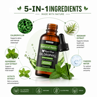 Complément alimentaire à la chlorophylle OEM, herbes naturelles, gouttes liquides orales pour favoriser la digestion, réduire les odeurs corporelles, soutenir la détoxification