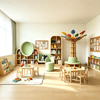 Étagère en bois en forme d'arbre Chiquitos pour la maternelle, la bibliothèque d'éducation préscolaire, la crèche, la zone de lecture, présentoir de livres illustrés