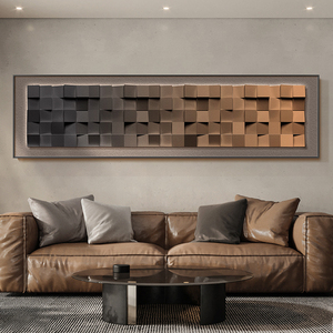 <b>Frame</b> Home Decor Artwork Living Room 3D Blue Abstract Square Geometric Stereoscopic <b>Wall</b> Mural Crystal Porcelain Painting - Product Image 6
