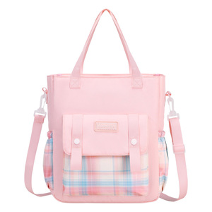Bolso Tote Coreano a Cuadros, Mochila de Compras, Bandolera para Estudiantes - Product Image 5