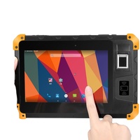 Tablette industrielle robuste FBI avec lecteur d'empreintes digitales, 8 pouces, 6 Go + 128 Go, Android, NFC, avec scanner de code-barres 2D pour la collecte de données