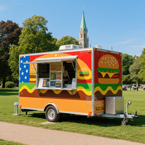 Carrito de Gelato y Limonada para Exteriores, Barra de Jugos Móvil, Camión de Comida de Té de Burbujas, Remolque de Comida, Remorque de Concesión - Product Image 2