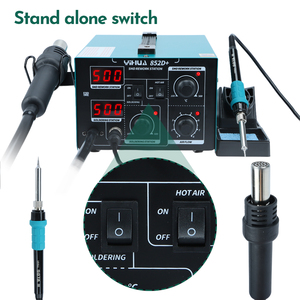 Estación de Retrabajo con Bomba de Aire Caliente 500, Soldador de Estaño de 60W con Soporte para Pinza de Alambre, Kit de Herramientas W263 - Product Image 4