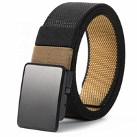 Ceinture tactique en nylon pour homme en alliage de zinc, ceinture décontractée bicolore, logo personnalisable, ceinture tactique