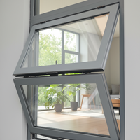 Ventana Plegable Aomeja, Corredera Vertical, Doble Acristalamiento, Vidrio Templado, Marco de Aleación de Aluminio, Moderna, Insonorizada e Impermeable para Villas