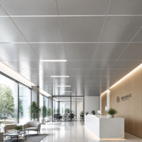 Plaques de plafond en aluminium, isolation thermique, grille de plafond, panneaux à encastrer pour salle de bain et cuisine 600x600mm