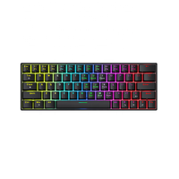 Fabricant de claviers mécaniques de jeu RGB portables miniatures à 61 touches, avec interrupteurs bleus 60%, filaires TYPE-C, OEM ODM