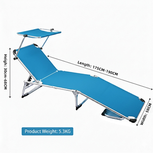 Silla de playa portátil y sombrilla Mor Silla de playa Plástico con cojines Sillas de playa y camas para uso en exteriores - Product Image 1