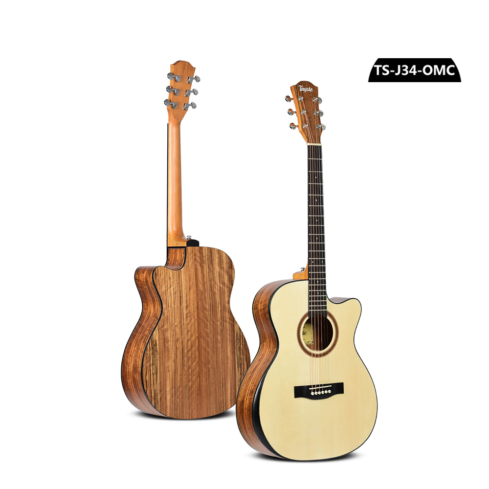 Guitarra de barril OMC de abeto y nogal