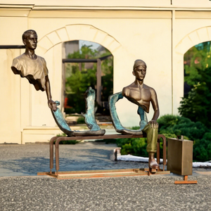 Statua in Bronzo Personalizzata a Grandezza Naturale di <span class=keywords><strong>Bruno</strong></span> Catalanoo il Viaggiatore - Product Image 3