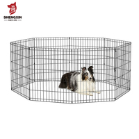 Corralito para mascotas, 8 paneles de Metal para interiores y exteriores, plegable, portátil, para ejercicio Animal, valla para perro