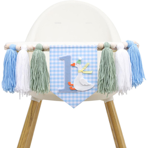 Thème d'oie anniversaire glands bannière bébé casquette 1er anniversaire <span class=keywords><strong>fête</strong></span> <span class=keywords><strong>décoration</strong></span> fournitures bébé chaise haute bruant - Product Image 6