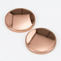Pièce de monnaie vierge en cuivre massif de qualité professionnelle, polie miroir, à bords cannelés, gravable, pour marquage laser industriel
