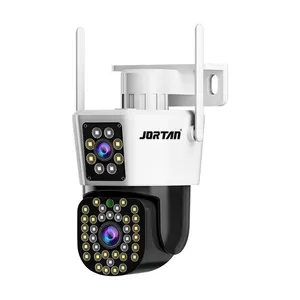 Jortan Home 4G2MPデュエルレンズモーション検出ビデオ監視WiFiIP屋外PTZカメラセキュリティアラームシステム