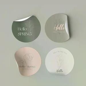 100 Sheets Moq Ba Chiều Bền Không Thấm Nước Biểu Tượng Tùy Chỉnh Tự Dính Trắng Vinyl Sticker Cho Máy Tính Nụ Hôn Cắt Sticker Tấm - Product Image 1