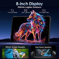Tableta Industrial Resistente de 8 Pulgadas, Android 13, MTK Octa Core, Cámaras de 48MP+32MP, Batería de 7650mAh, Carga Rápida, 4G, Wi-Fi, IP68, Nueva