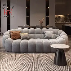 Moderne Luxus gebogene Wabe bunte Blase Couch Wohnzimmer Sofa Designer Set für Wohnzimmer
