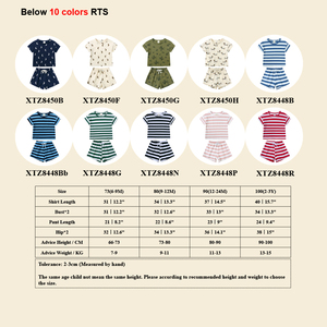 2026 Sommer Lässige 2-teilige Kinderbekleidungssets Baumwolle Gestreift Kleinkind Jungen Mädchen Outfits Neugeborene Babykleidung Großhandel Kurze Sets - Product Image 4