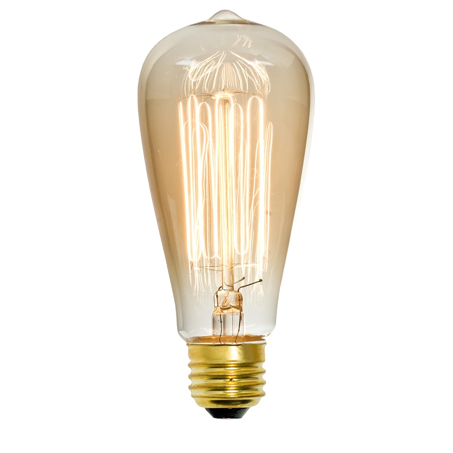 Лампа накаливания Edison ST64, 40 Вт/60 Вт, медная розетка с янтарным прозрачным стеклянным корпусом, 110 В/120 В E27/E26