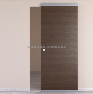 Porte coulissante en bois dissimulée sans rail pour intérieur minimaliste – Idéale pour appartement, chambre, salon, cuisine, hôtel – Porte discrète - Product Image 3