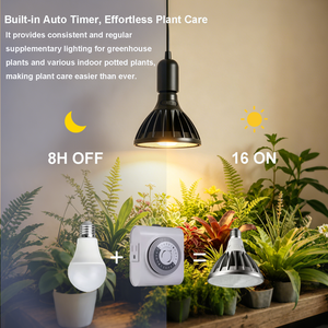 Kit <span class=keywords><strong>de</strong></span> Inicio para Jardín Interior con Luz <span class=keywords><strong>de</strong></span> Cultivo E26/E27 <span class=keywords><strong>de</strong></span> Alto PPF, Lámpara Ecológica para <span class=keywords><strong>Plantas</strong></span> <span class=keywords><strong>de</strong></span> Interior para Germinación y Cultivo en Invernadero - Product Image 4
