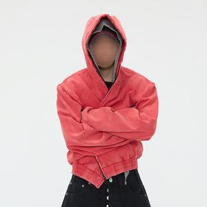Nueva Sudadera con Capucha de Algodón 100% para Hombre, Estampado Otoño-Invierno, Logotipo Personalizado, Estilo Urbano, Efecto Desgastado, Holgada y Pesada - Product Image 4