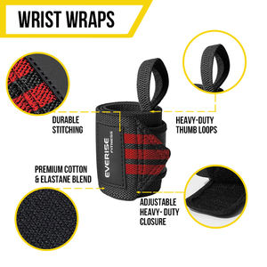 Alta calidad logotipo personalizado Unisex personalizado nueva llegada ajustable levantamiento de pesas muñequeras muñequera correa de soporte - Product Image 3