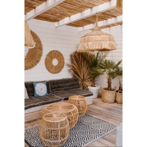 Juego de Jardín de Ratán Tejido a Mano GREENCRAFT - Mesa de Centro Resistente y Sillas Cómodas Hechas en Vietnam - Product Image 4