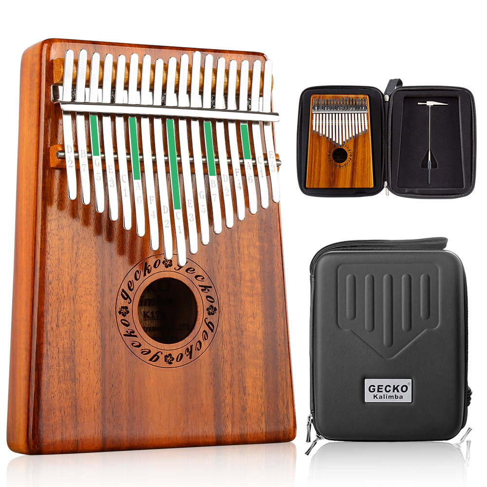 Gekko K 17 K Massief Koa Kalimba Mbira 17 Toets Duim Piano Instrument Professionele Kalimba Duimpiano Te Koop