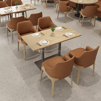 Chaises et Tables de restaurant Salle à manger plateau rectangulaire en céramique base de table en aluminium Ensemble de table à manger en marbre moderne