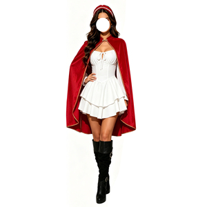 Capa de disfraz de Rey, Reina, Princesa para <span class=keywords><strong>Mujer</strong></span> y Hombre, con ribete dorado de terciopelo, para Halloween, Renacimiento, Boda, Traje Medieval, Nupcial, para Niñas - Product Image 4