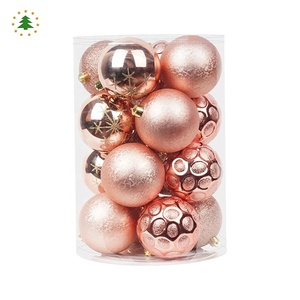 De fábrica precio al por mayor venta de alta calidad de oro rosa de plástico feliz bolas de <span class=keywords><strong>Navidad</strong></span> - Product Image 1