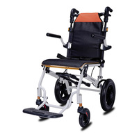 Fauteuil à quatre roues léger en alliage d'aluminium, petit appareil de marche et véhicule de mobilité pour personnes âgées, pliable pour les voyages