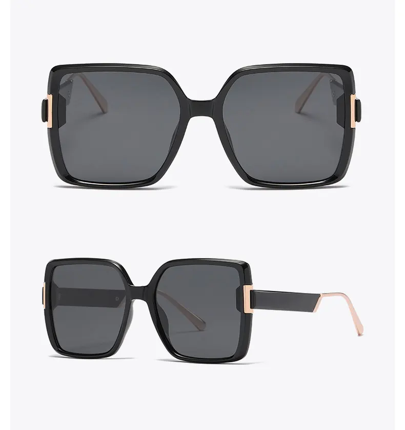 YTSDW TJ718 Diseñador Marca Hot Trendy CA * rtier gafas de sol polarizadas cuadradas de gran tamaño con su logotipo gafas de sol polarizadas
