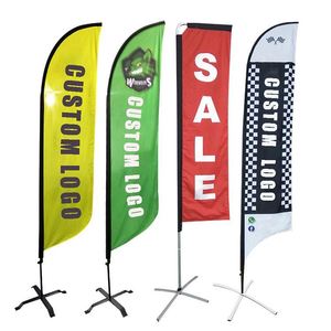 Drapeau de plage volant personnalisé avec pneus – Drapeau publicitaire extérieur en promotion - Product Image 1