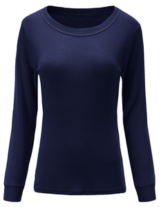 Low MOQ Custom <strong>Ladies</strong> Merino Wool Underwear <strong>Long</strong> Sleeve Women Thermal Merino Wool Base Layer Top - Product Image 5