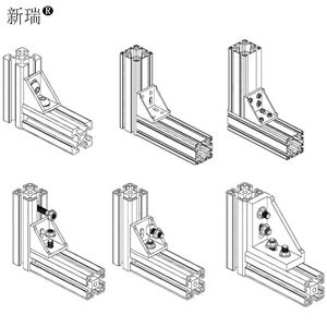 Connecteur d'angle en aluminium Newrui 4040 3030 2028 2020 en forme de L, accessoire de profil industriel - Product Image 2