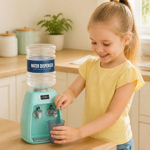 <span class=keywords><strong>Jeu</strong></span> d'imitation Distributeur d'eau à double robinet, Jouet pour enfants simulant l'utilisation d'un distributeur d'eau avec gobelet, Ensemble de jouets aquatiques - Product Image 4