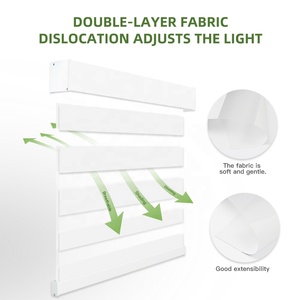 Hai Lớp Điện mất điện nhà thông minh điều khiển từ xa Shades hệ thống điện cửa sổ cơ giới Zebra Rèm cho văn phòng nhà - Product Image 6