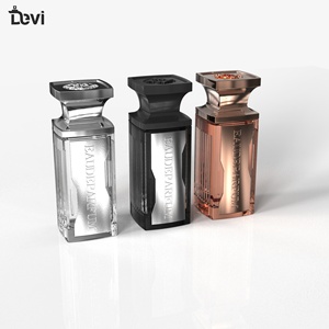 Flacon de parfum personnalisé en verre vide de 100 ml carré et de 200 ml rond avec bille à rouler - Product Image 1