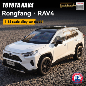 Modelo de coche <span class=keywords><strong>Toyota</strong></span> <span class=keywords><strong>RAV4</strong></span> 1:18 oficialmente autorizado, modelo de coche de aleación, coche de simulación, colección de coches, modelo de juguete de metal, vehículo de exhibición. - Product Image 2