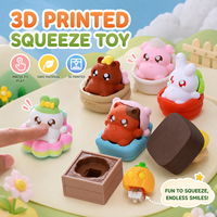Vashine 3D Printed Kawaii Animal Fidget Clicker, Mainan Mekanik Premium dengan Sakelar Mekanis Ramah Kulit, Ornamen Penghilang Stres untuk Meja Kerja