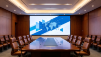Écran LED d'intérieur P1.25 à pas fin, mur vidéo LED haute résolution pour salle de conférence, salle de contrôle, centre de commandement