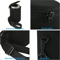 Sac isotherme personnalisé en néoprène pour bocal Mason, pochette isolante pour bocal Mason, housse pour bouteille en verre avec sangle réglable