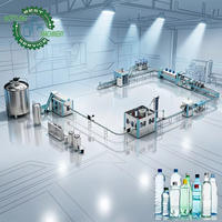 Ligne de production complète d'eau en bouteille 10000 BPH CGF24-24-8, du soufflage au palettisation pour bouteilles de 500 ml, 1 L et 2 L