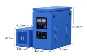 Fourneau à induction haute fréquence 220V 15KW, 2200 <span class=keywords><strong>degrés</strong></span> (3992 <span class=keywords><strong>Fahrenheit</strong></span>), machine de soudage électrique 30-100KHz, chauffage rapide - Product Image 5