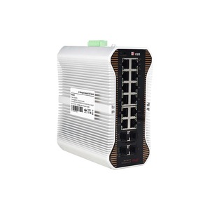 Switch réseau PoE 8 ports Gigabit, 12 ports RJ45 + 4 ports SFP+ 1/10G Uplink Fibre, Switch PoE industriel géré L2+ - Product Image 4