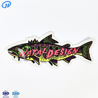 Pochette en plastique découpée sur mesure, impression couleur intégrale, étanche, en forme de poisson, sac d'emballage au design visuel unique et premium